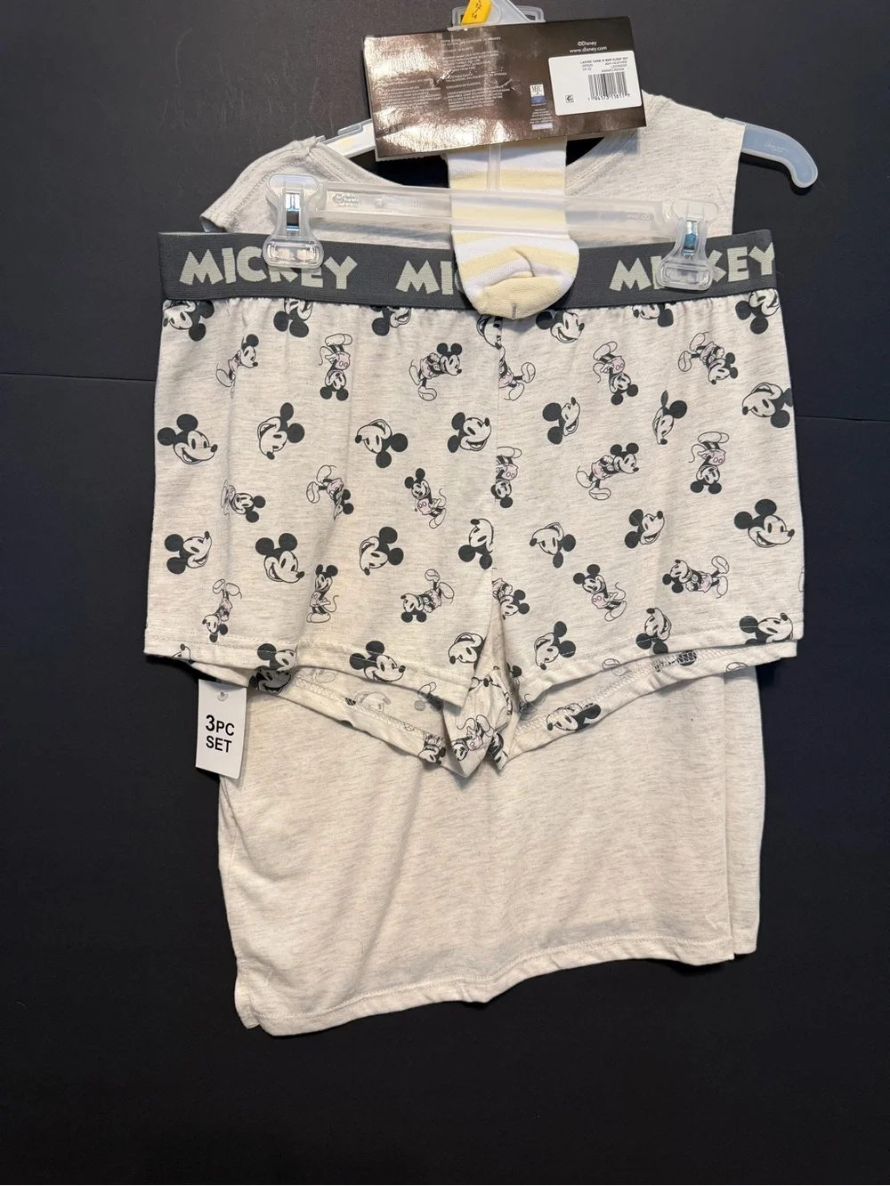 Disney Mickey Mouse 3 Piece Pajama Set - Picture 3 of 5